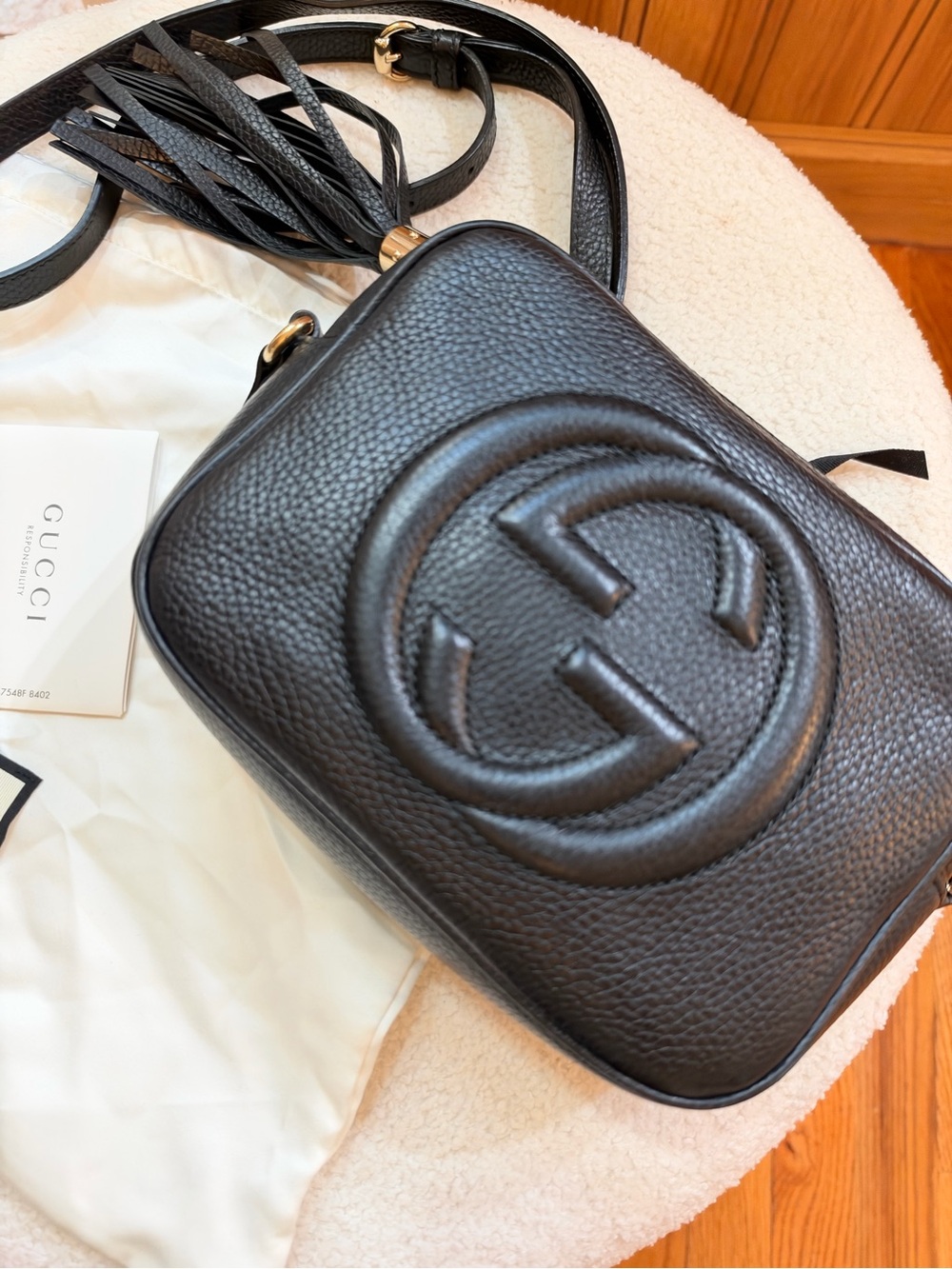 Gucci Soho Disco Black Leather Crossbody Bag - Picture 2 of 16